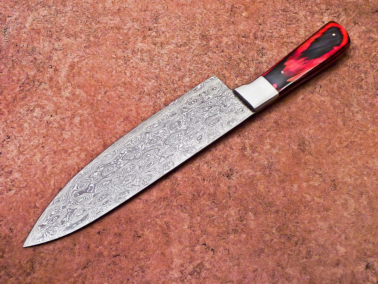 13" Handmade Damascus Chef Knife | Kitchen Knife with Wood Handle