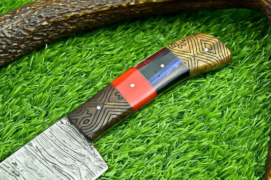 STUNNING HAND FORGED DAMASCUS STEEL BLADE KITCHEN CHEF KNIFE, KITCHEN KNIFE