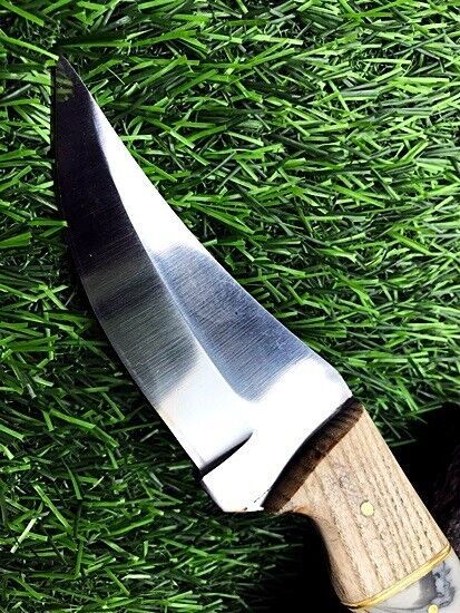 9" Handmade Stainless Steel Skinner Hunting Survival Knife with Leather Sheath