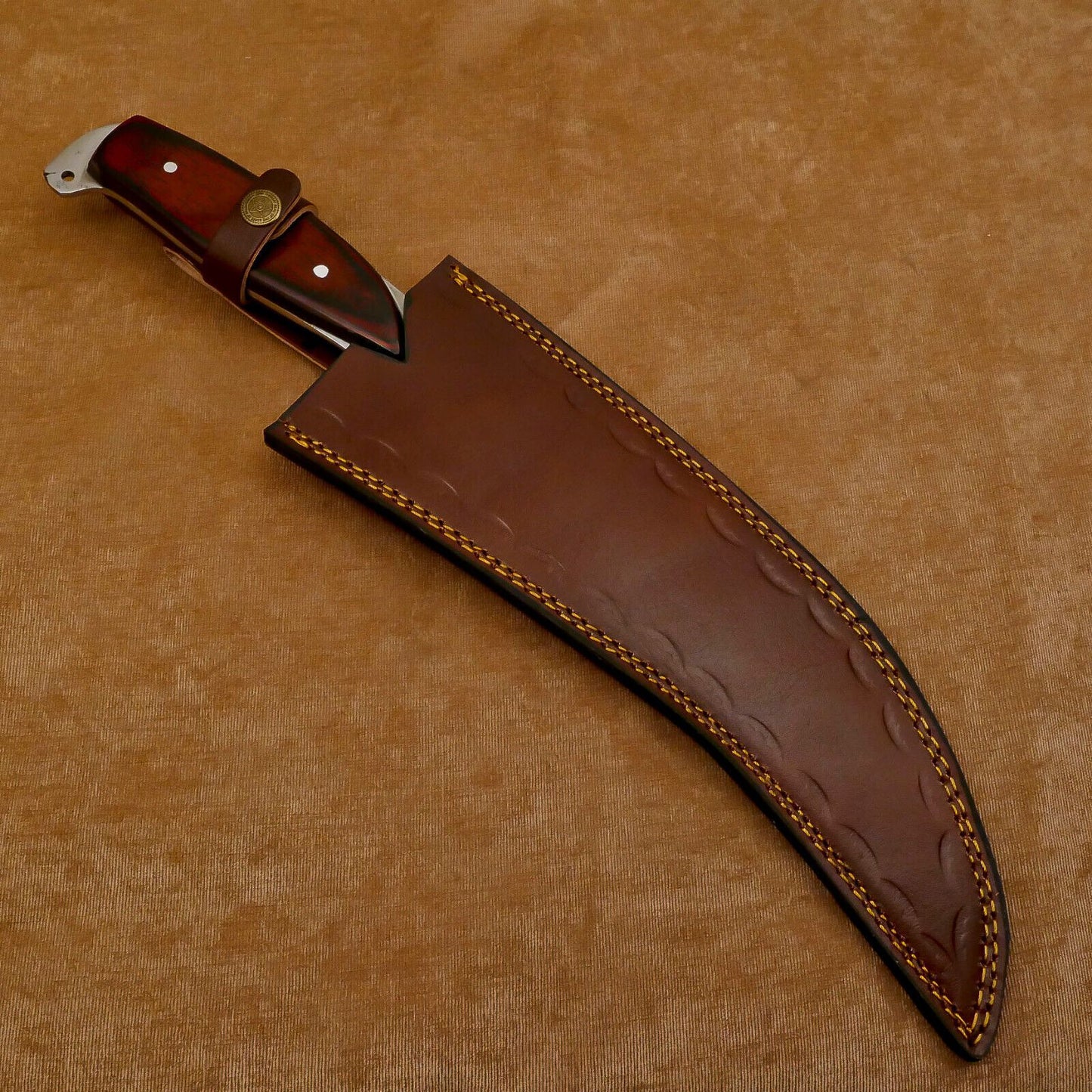 Custom Handmade 12" D2 Drop Point Fixed Blade Full Tang Bowie Hunting Knife