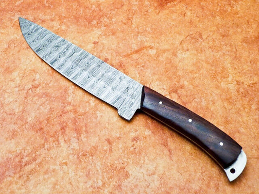 13" Custom Hand Forged Damascus Steel Chef Knife Kitchen Knife with Natural Wood Handle