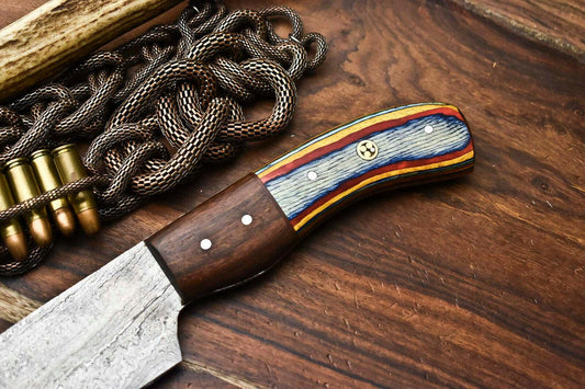 Custom Handcrafted Damascus Steel Chef Knife – Full Tang Kitchen Blade