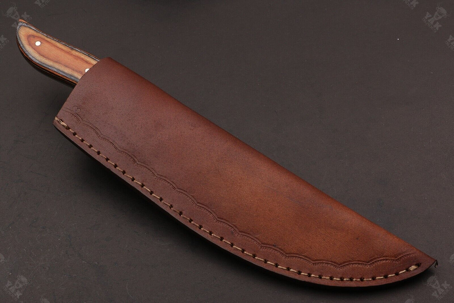 12" Custom Hand Forged Twist Damascus Steel Fillet Knife & Damascus Fillet Knife W/Sheath