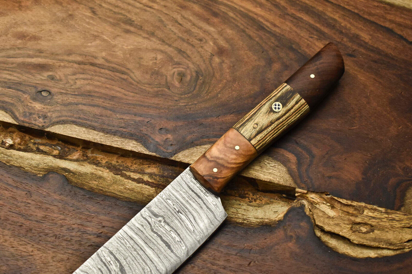 12.0" Handmade Damascus Steel Blade Kitchen Chef Full Tang Knife