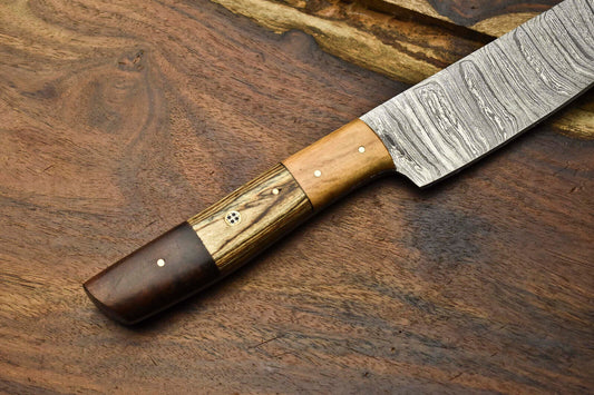 12.0" Handmade Damascus Steel Blade Kitchen Chef Full Tang Knife