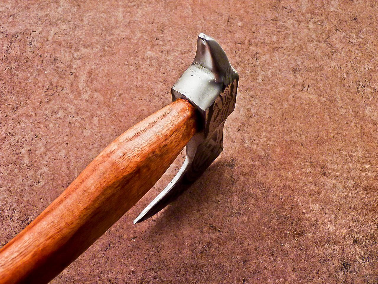 Handcrafted Carbon Steel Viking Bearded Axe – 16-Inch Camping Tomahawk