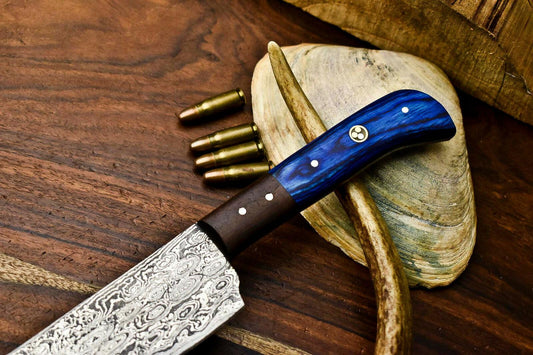 Custom Handmade Damascus Chef Knife | Full Tang Kitchen Knife Forged Steel