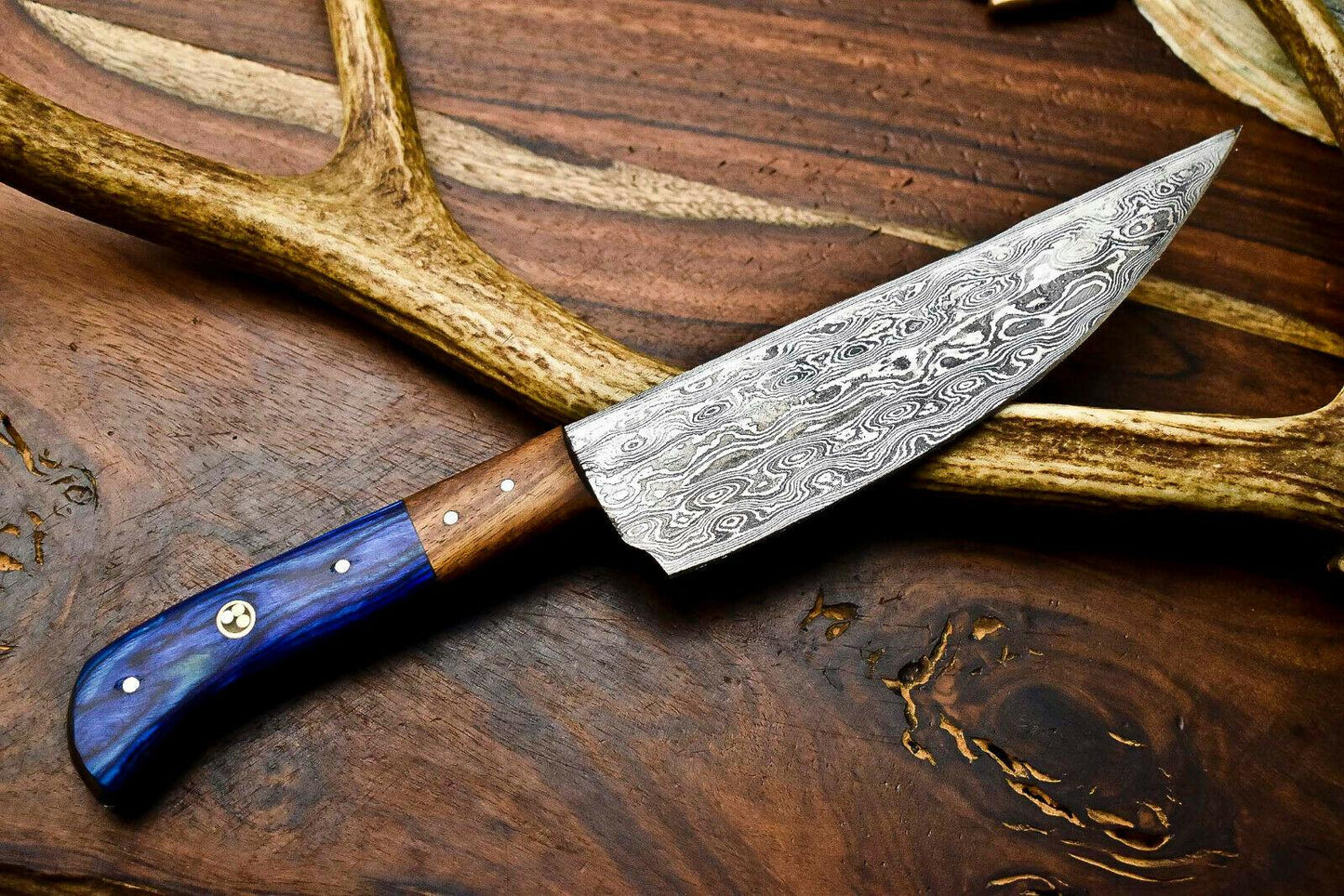 Custom Handmade Damascus Chef Knife | Full Tang Kitchen Knife Forged Steel