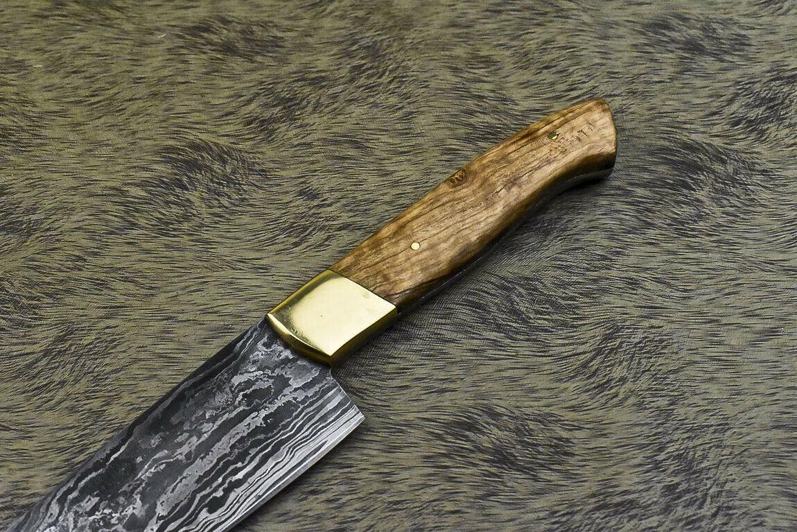 Custom Damascus Steel Chef Knife 12" Full Tang Hardwood Best Chef Knife