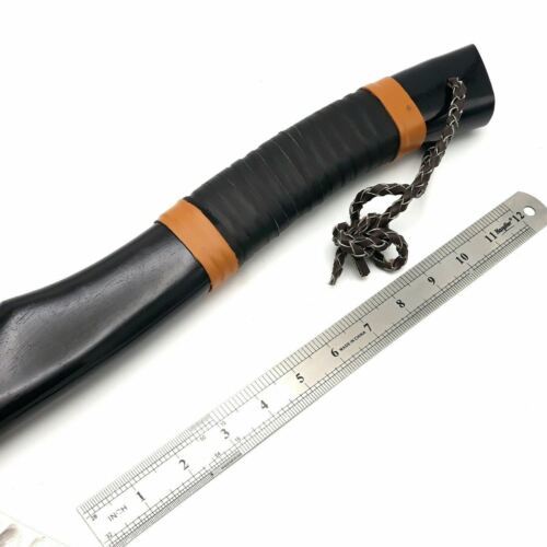 Handmade Forged High Carbon Steel Viking Throwing Axe | Rosewood Handle & Leather Wrap