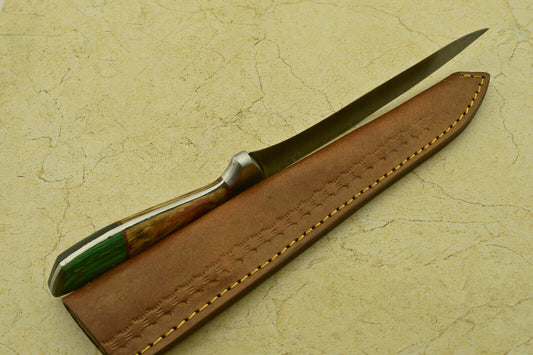 12" Handmade Damascus Steel Fillet Knife – Pakka Wood Handle, 512 Layers, Hand-Forged