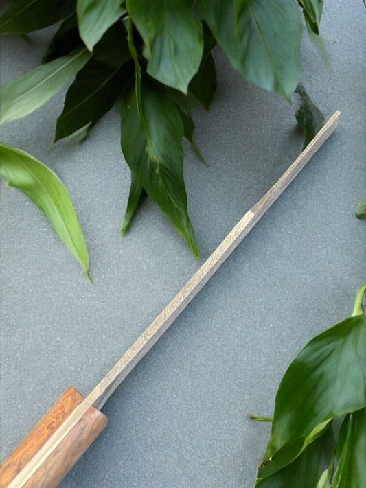 15 Inch Handmade Damascus Steel Bowie Knife with Pakka Wood Handle for Hunting and Camping