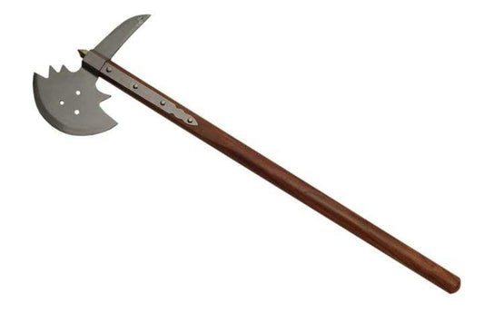 Medieval Viking Barbarian Battle Broad Axe | Replica Hatchet with Wooden Handle