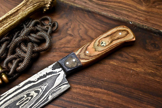 Hand Made Damascus Steel Blade Chef Kitchen Full Tang Knife – Handmade