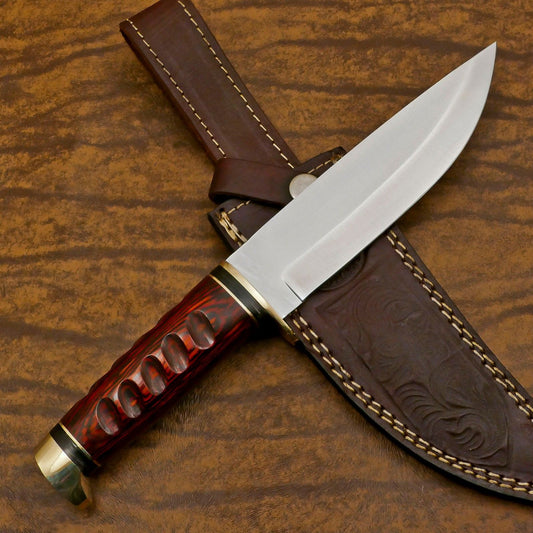 Custom Handmade D2 Steel Bowie Knife | 12" Hunting & Outdoor Blade