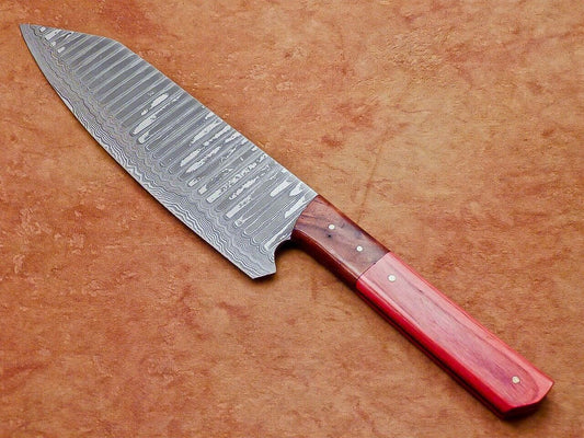 13" Professional Chef Kitchen Knife Damascus Blade with Hardwood Handle