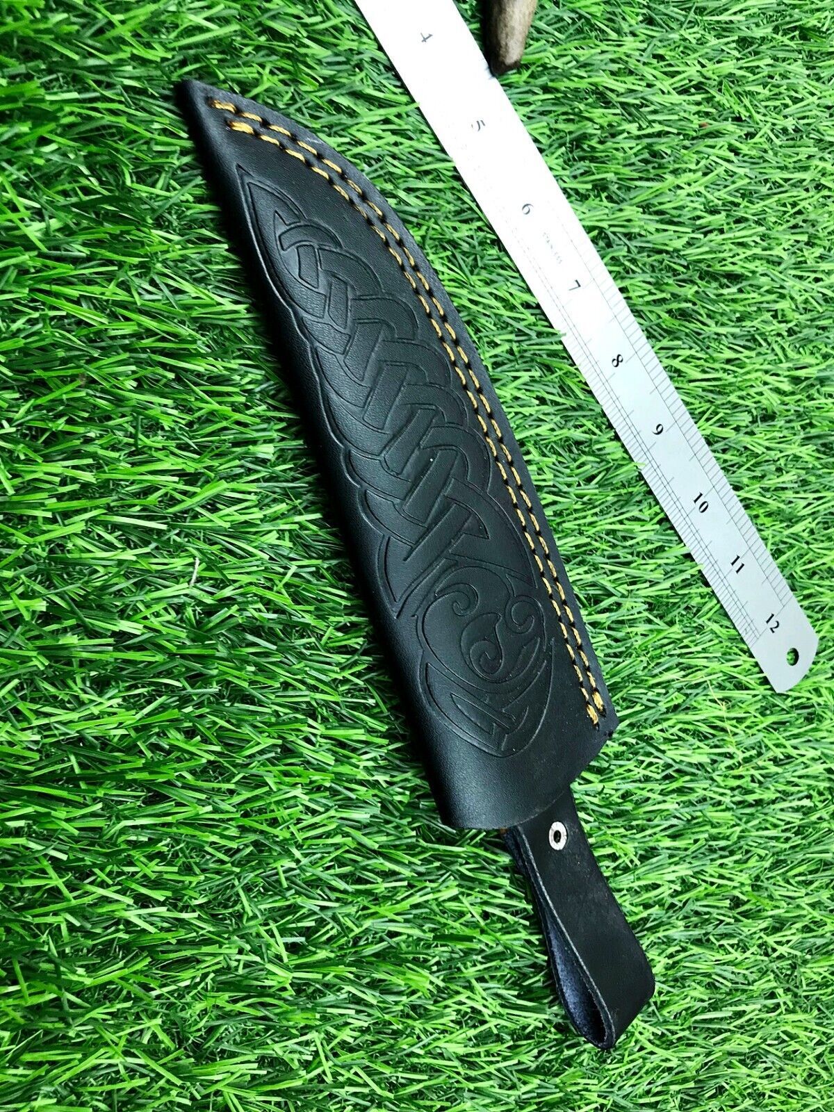 8" Handmade Stainless Steel Bowie Knife – Compact Survival Hunting Blade with Leather Sheath