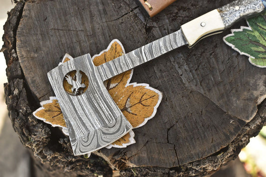 Hot Item Clever Chopper Axe Knife – Twist Damascus Mixed Material Handle 7.5 Inch