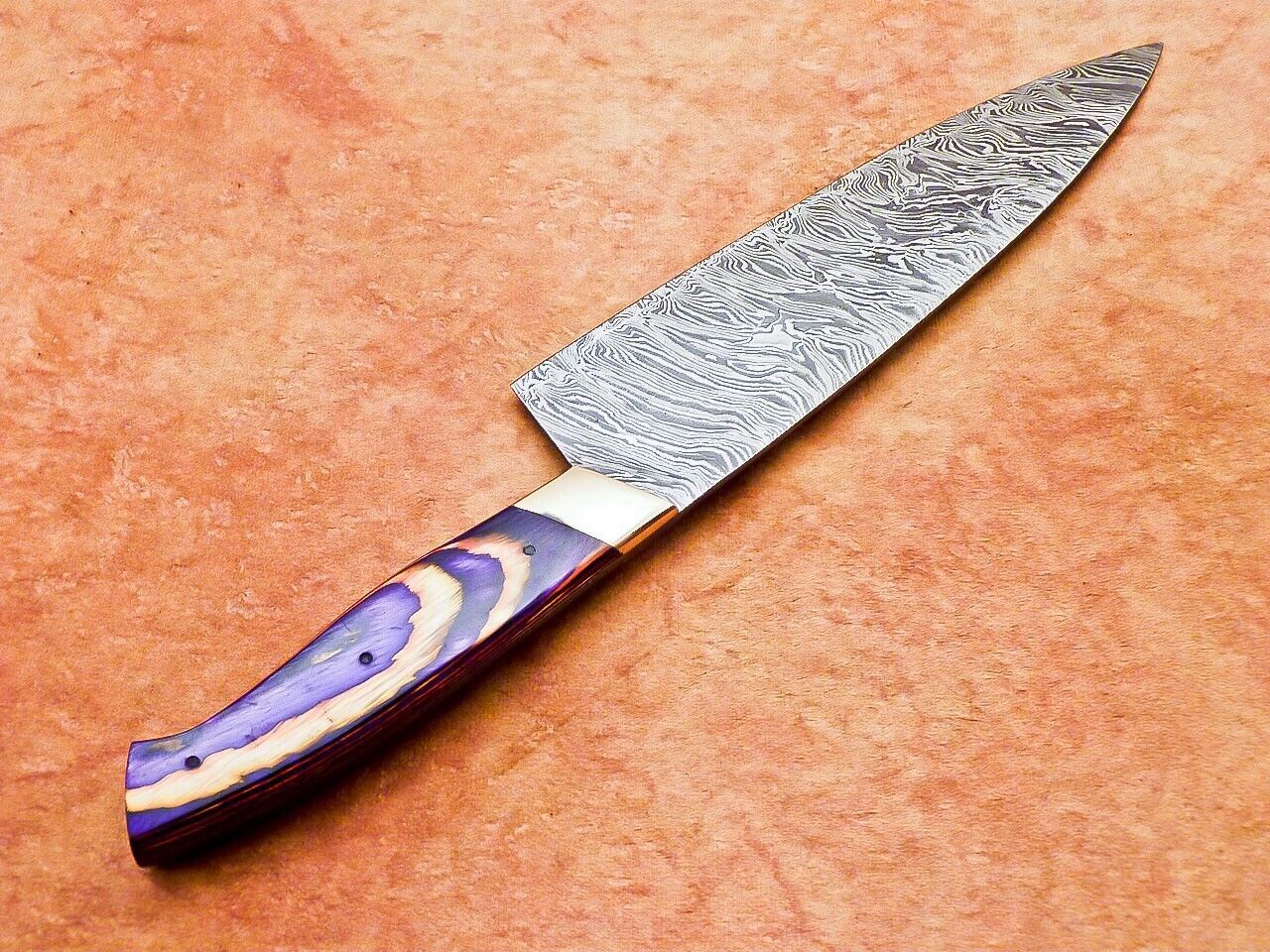 14" Professional Chef Kitchen Knife Damascus Blade "HARD WOOD"