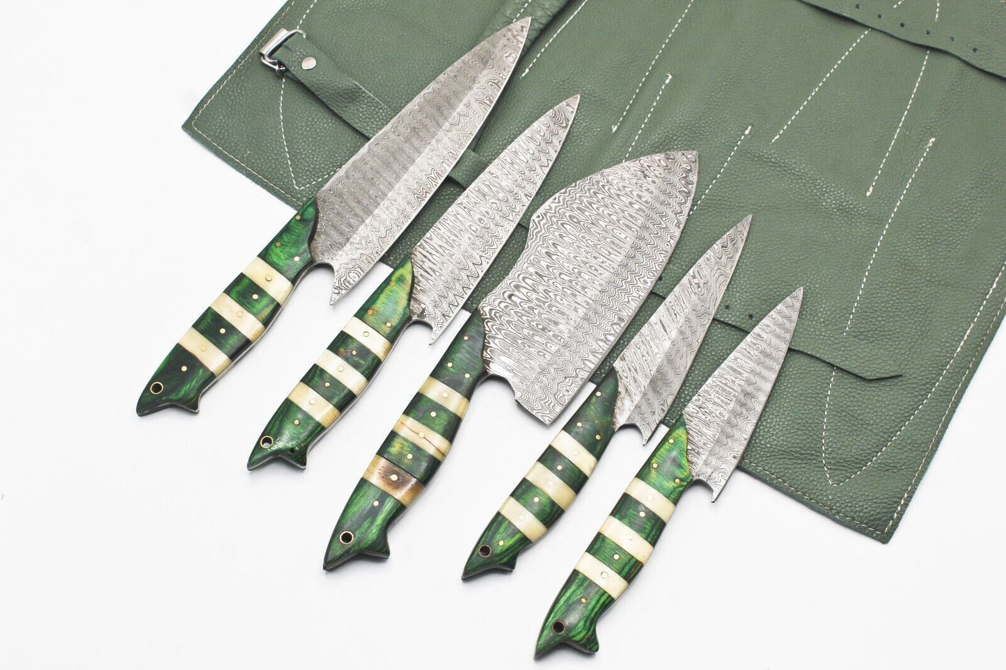 Handmade Damascus Steel BBQ & Chef Knife Set 9–13" | Hand Forged Kitchen Knives