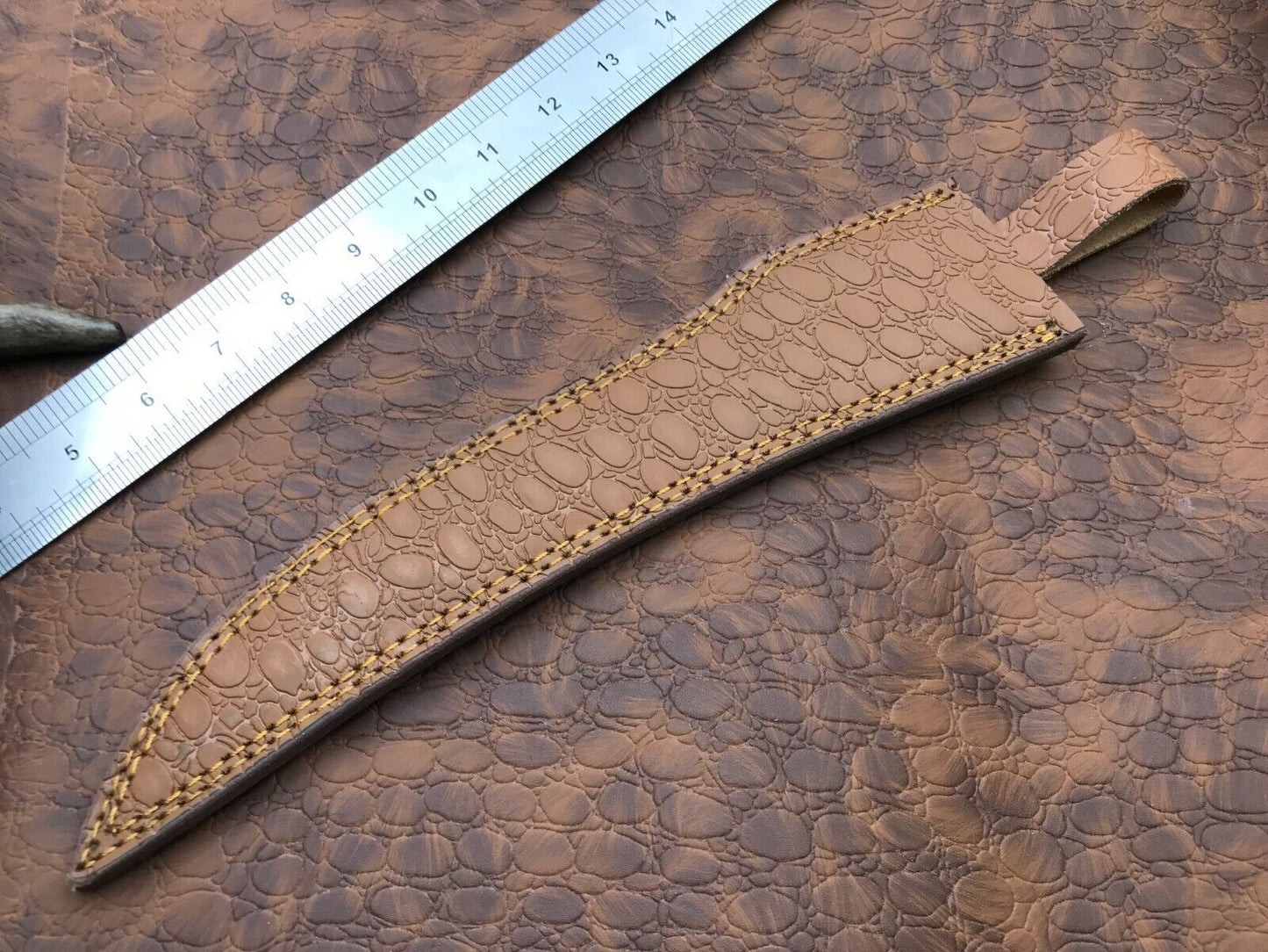 14" Handmade Damascus Fillet Knife Custom Fillet Knife with Sheath