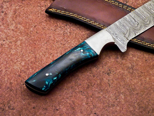 12" Professional Chef Knife Damascus Blade Kitchen Knife Resin Handle