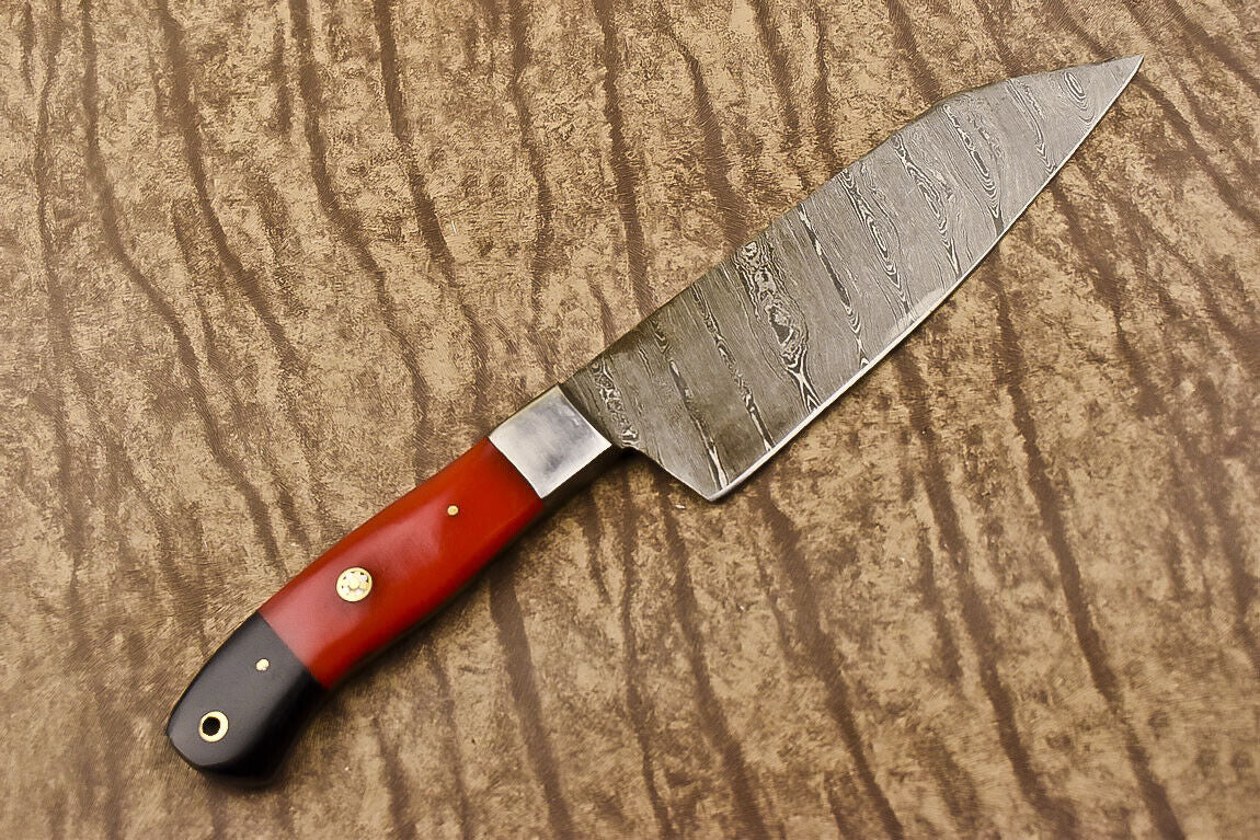 Handmade Damascus Steel Corian Hunting Everyday Carry Chef Knife