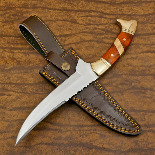 Handmade 12 Inch D2 Steel Blade Full Tang Bowie Hunting Sport Knife – Outdoor Survival Knife