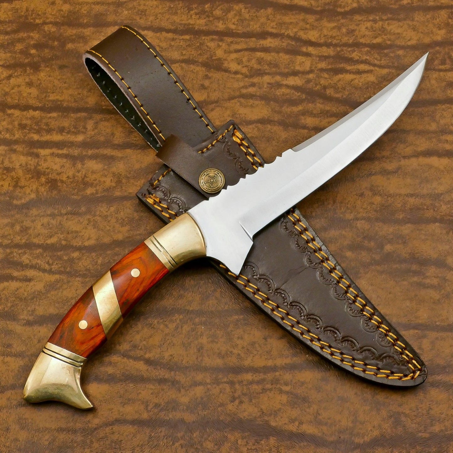 Handmade 12 Inch D2 Steel Blade Full Tang Bowie Hunting Sport Knife – Outdoor Survival Knife