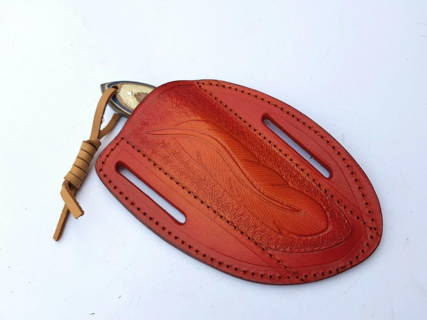 Handmade Cowboy Bull Cutter Knife with Pakka Wood handle 7'' Custom Bull Cutter Knife