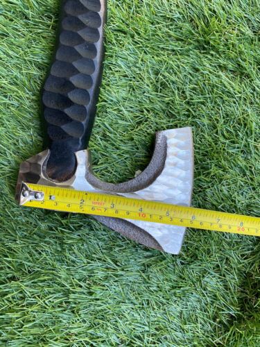 Hand-Forged 19" Viking Hatchet – Premium Carbon Steel Axe with Wooden Handle