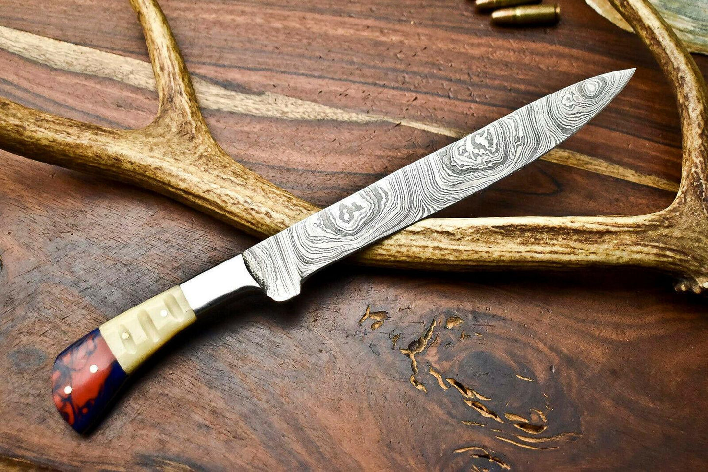 Hand Made Damascus Steel Blade Chef Kitchen Full Tang Knife | Premium Handmade