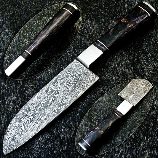 11" Hand Forged Damascus Steel Chef Knife Kitchen Knife with Hardwood Handle