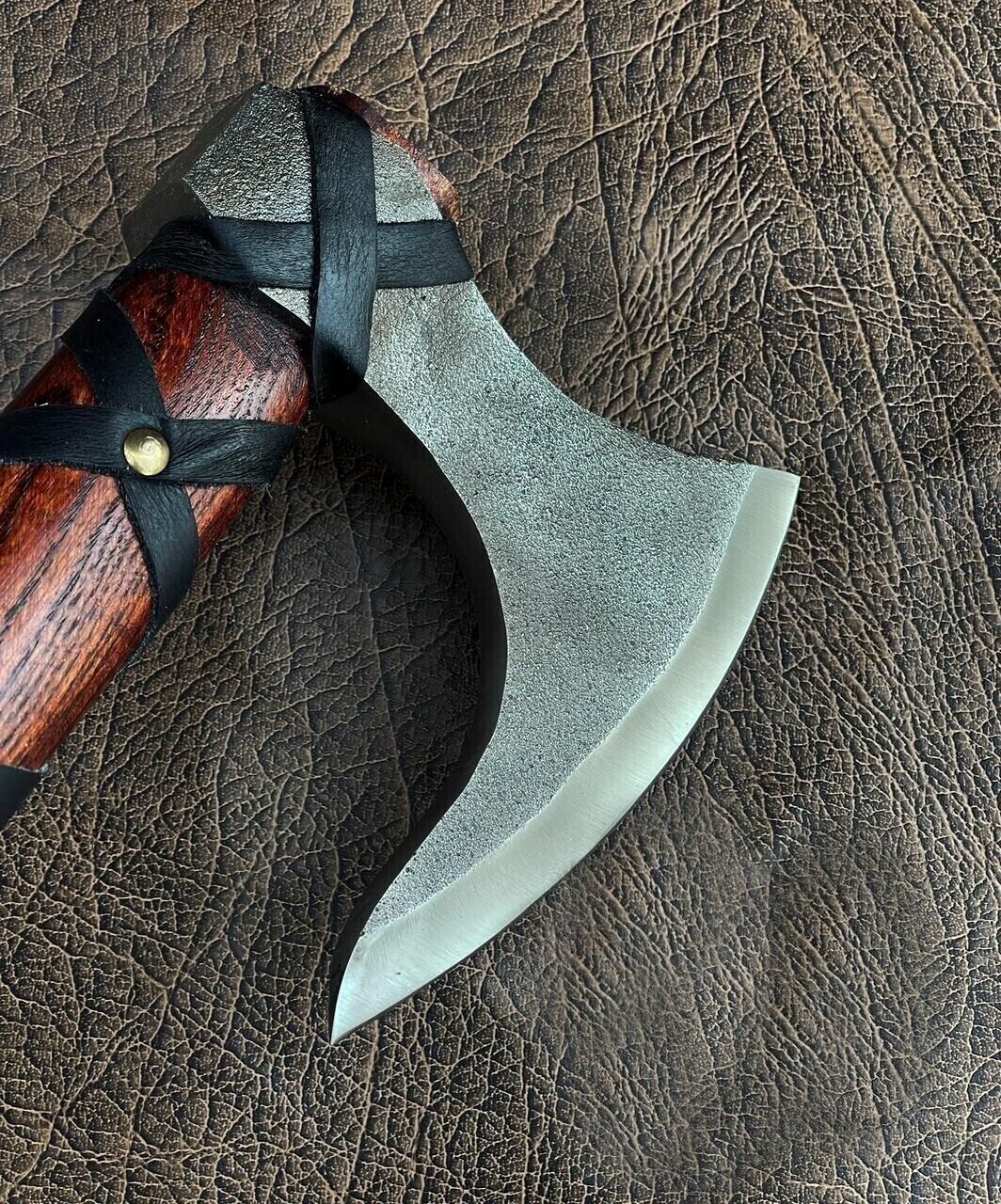 Hand-Forged Viking Bushcraft Camping Axe / Hatchet – Carbon Steel