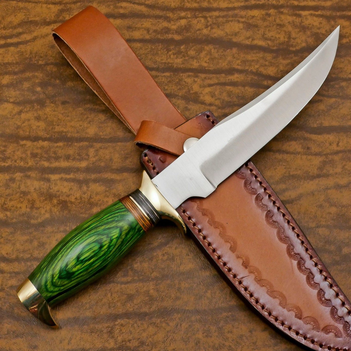 Handmade D2 Steel Bowie Knife | Hunting & Camping Full Tang Fixed Blade