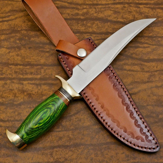 Handmade D2 Steel Bowie Knife | Hunting & Camping Full Tang Fixed Blade