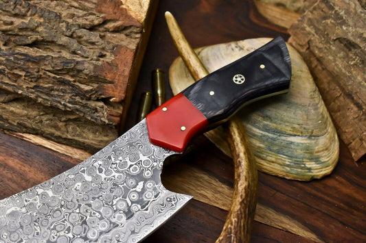 Custom Hand Made Damascus Steel Chef Chopper Knife – Full Tang Kitchen Knife