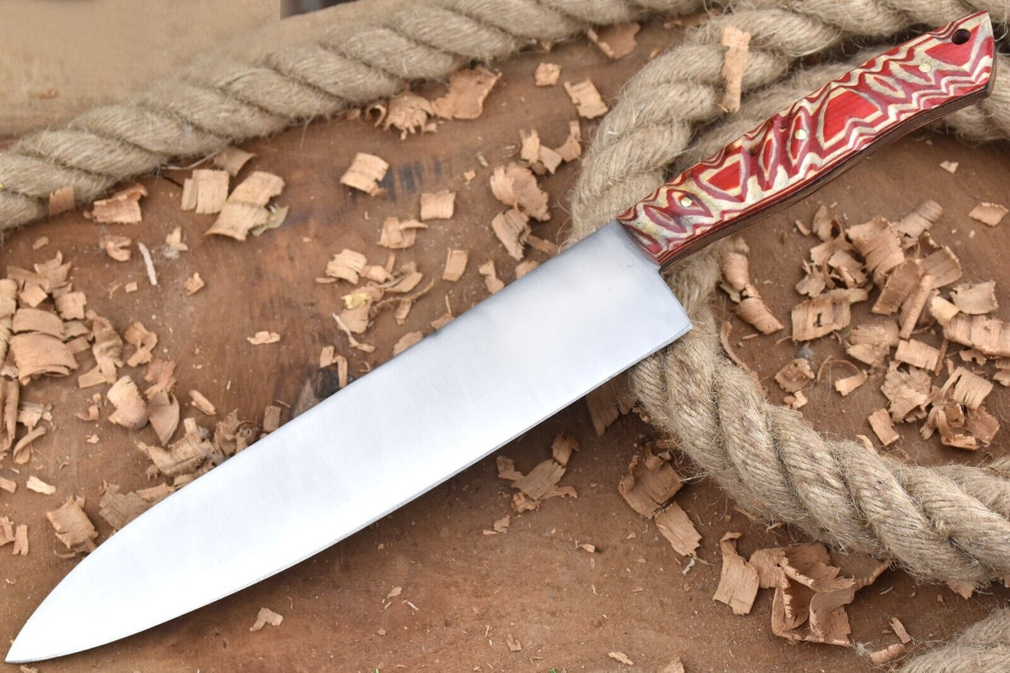 Custom Handmade Carbon Steel Chef Knife | Hunting & Kitchen Knife