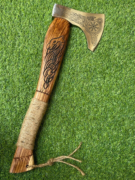 Forged Viking Hatchet – 19" Premium Carbon Steel Axe