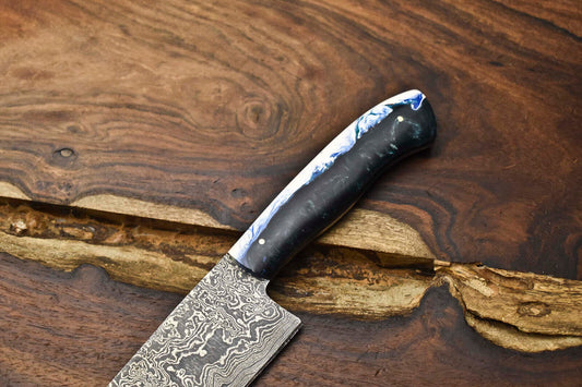 10.0" Handmade Damascus Steel Blade Kitchen Chef Full Tang Knife – Artisan Forged