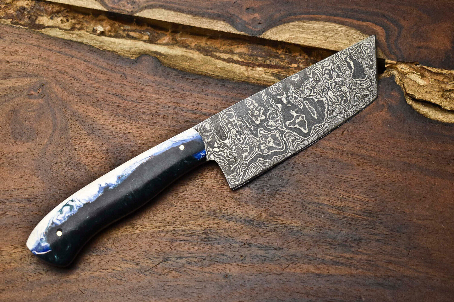 10.0" Handmade Damascus Steel Blade Kitchen Chef Full Tang Knife – Artisan Forged