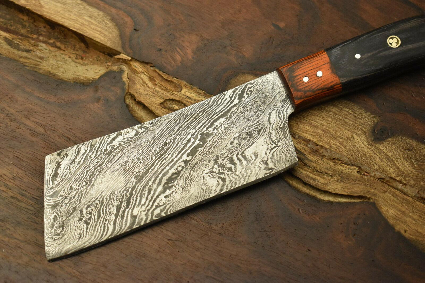 Handmade Damascus Steel Chef Chopper Kitchen Knife – Full Tang Custom Blade