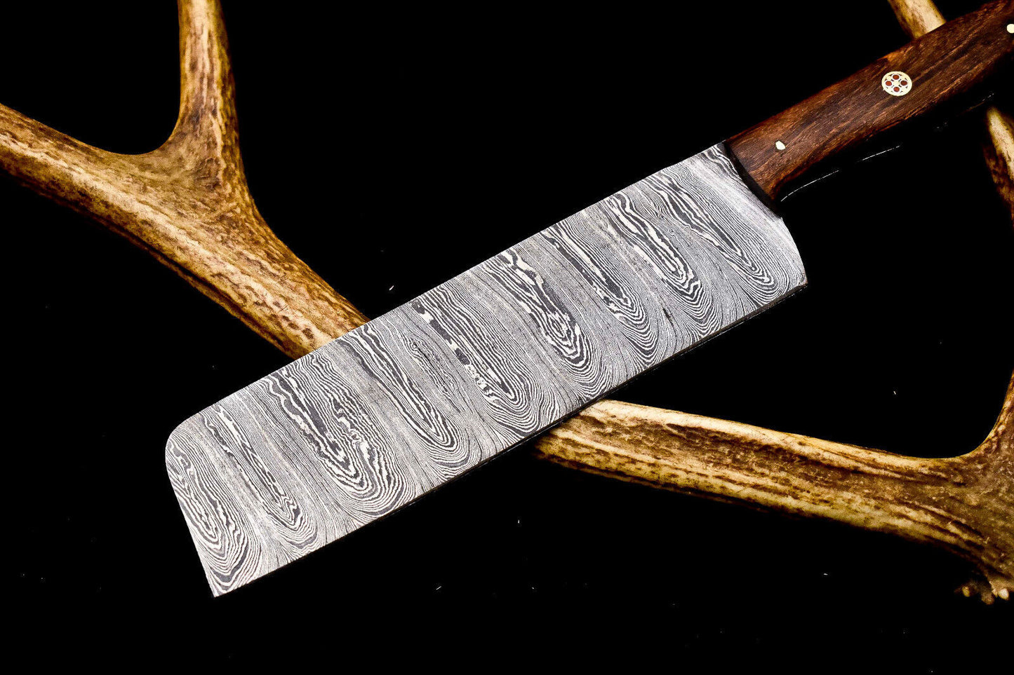 "12 Inch Custom Handmade Damascus Steel Chef Knife | Full Tang Kitchen Blade"