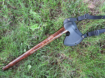 Hand Forged Viking Tomahawk with Walnut Handle & Shoulder Harness