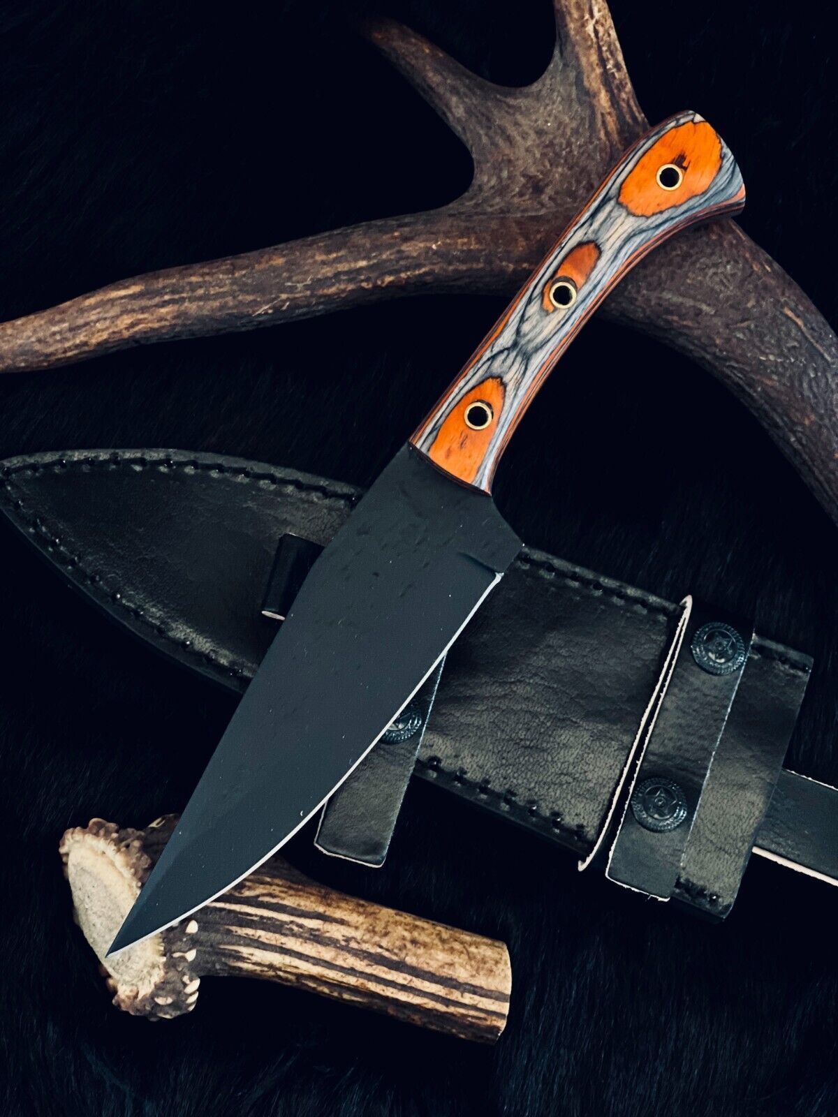 10 Inch Handmade D2 Steel Bowie Knife with Wood Handle