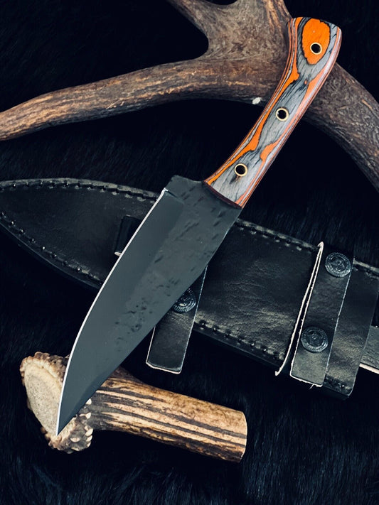 10 Inch Handmade D2 Steel Bowie Knife with Wood Handle