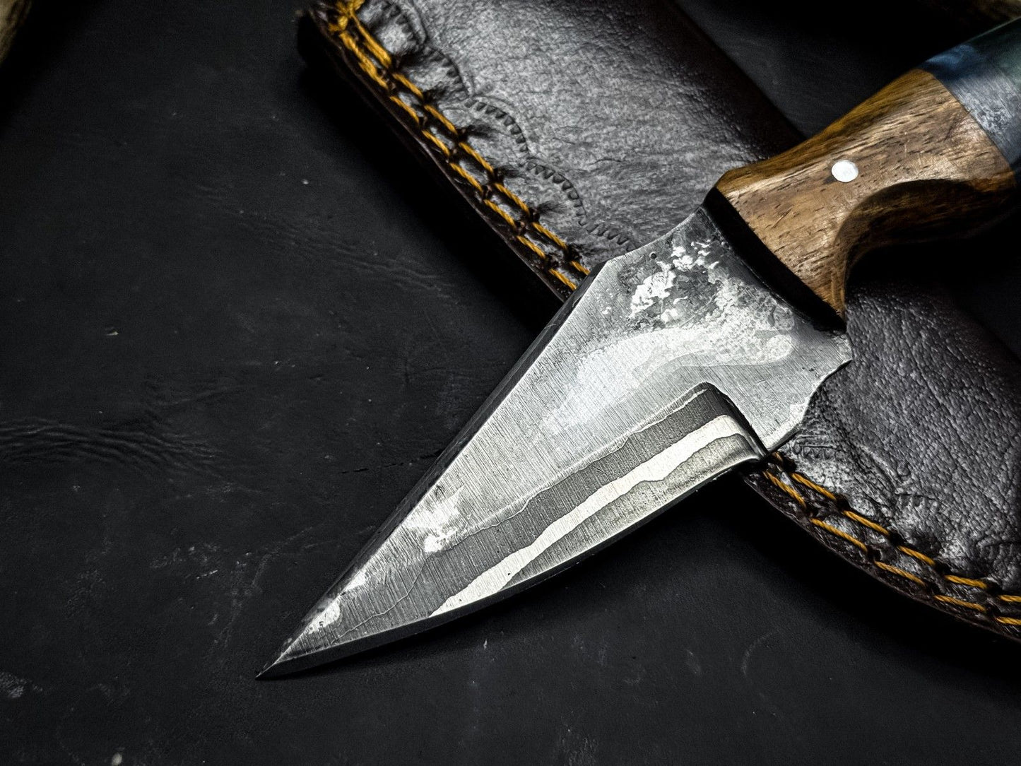 8" Handmade Damascus Karambit Knife Best Karambit with Resin Handle and Sheath