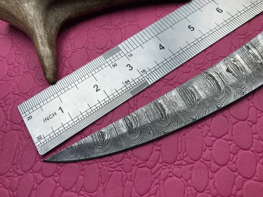 14" Handmade Damascus Steel Knife Fillet Knife Resin Handle W/Sheath