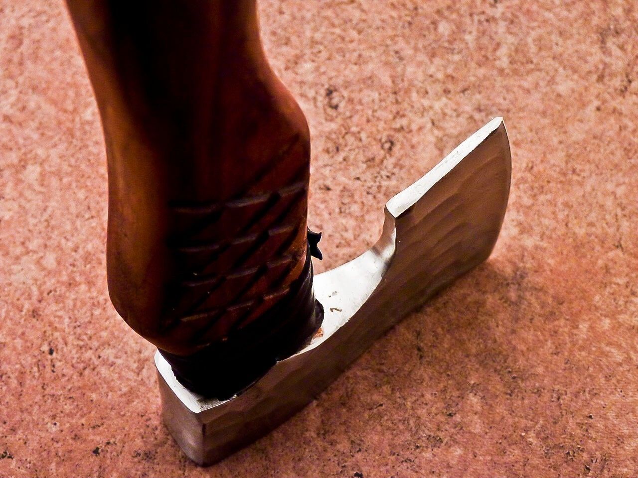 Hand Forged D2 Steel Bearded Viking Camping Axe 17 Inch with Natural Wood Handle