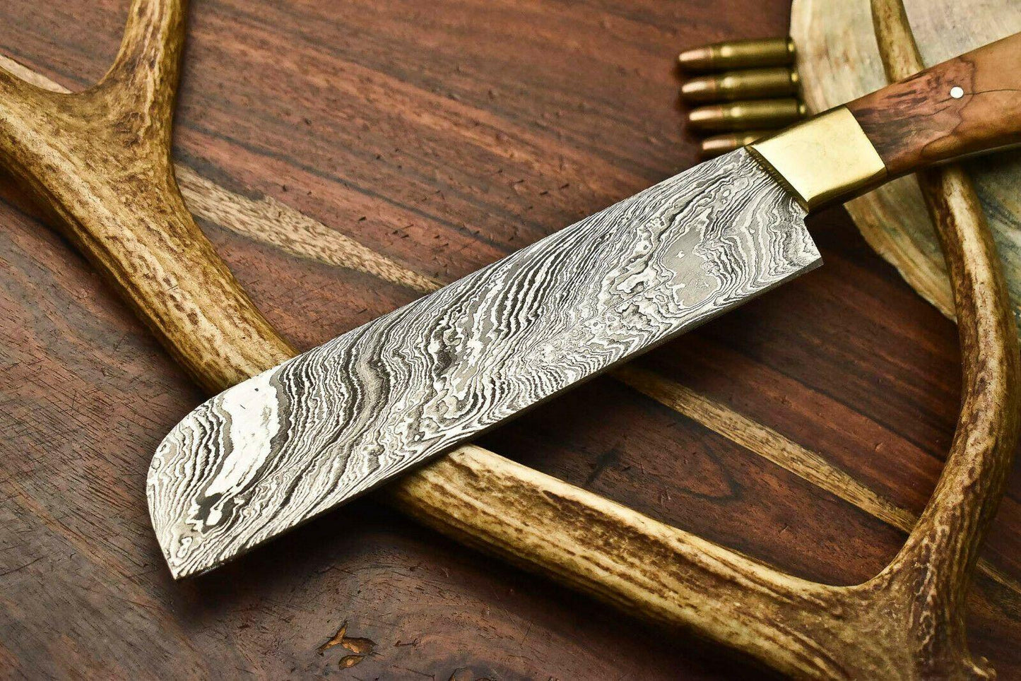 Custom Handmade Damascus Steel Kitchen Chef Knife – Full Tang Blade